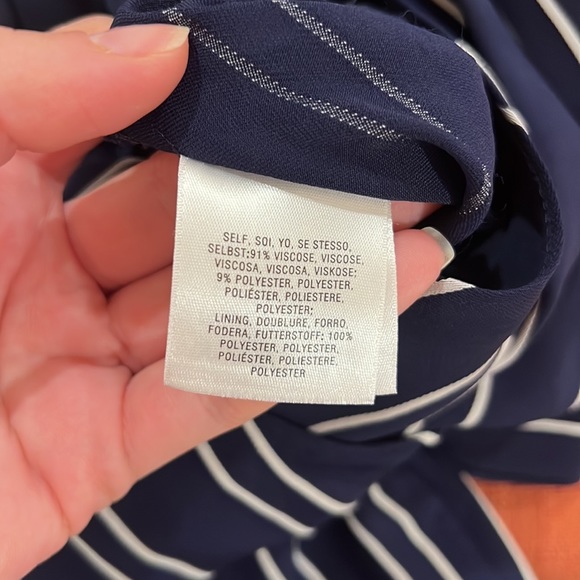 Blue jumpsuit with white strips from Anthropologie - Picture 6 of 6